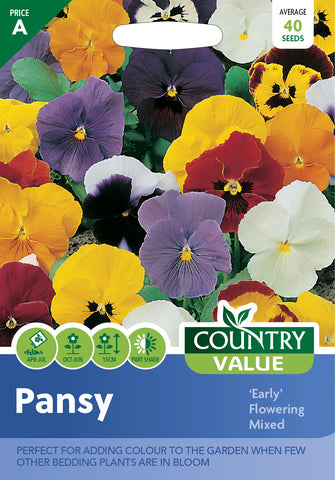 Pansy - Early Flowering Mixed