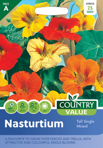 Nasturtium - Tall Jewel Mixed