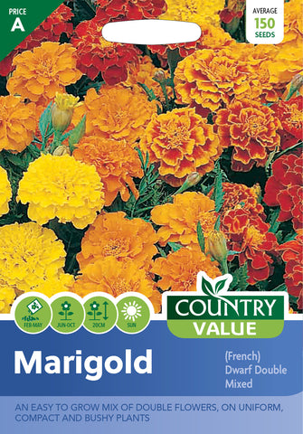 Marigold – (French) Dwarf Double Mixed